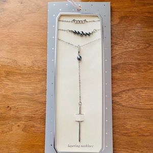 Mud Pie Silver Layering Necklace